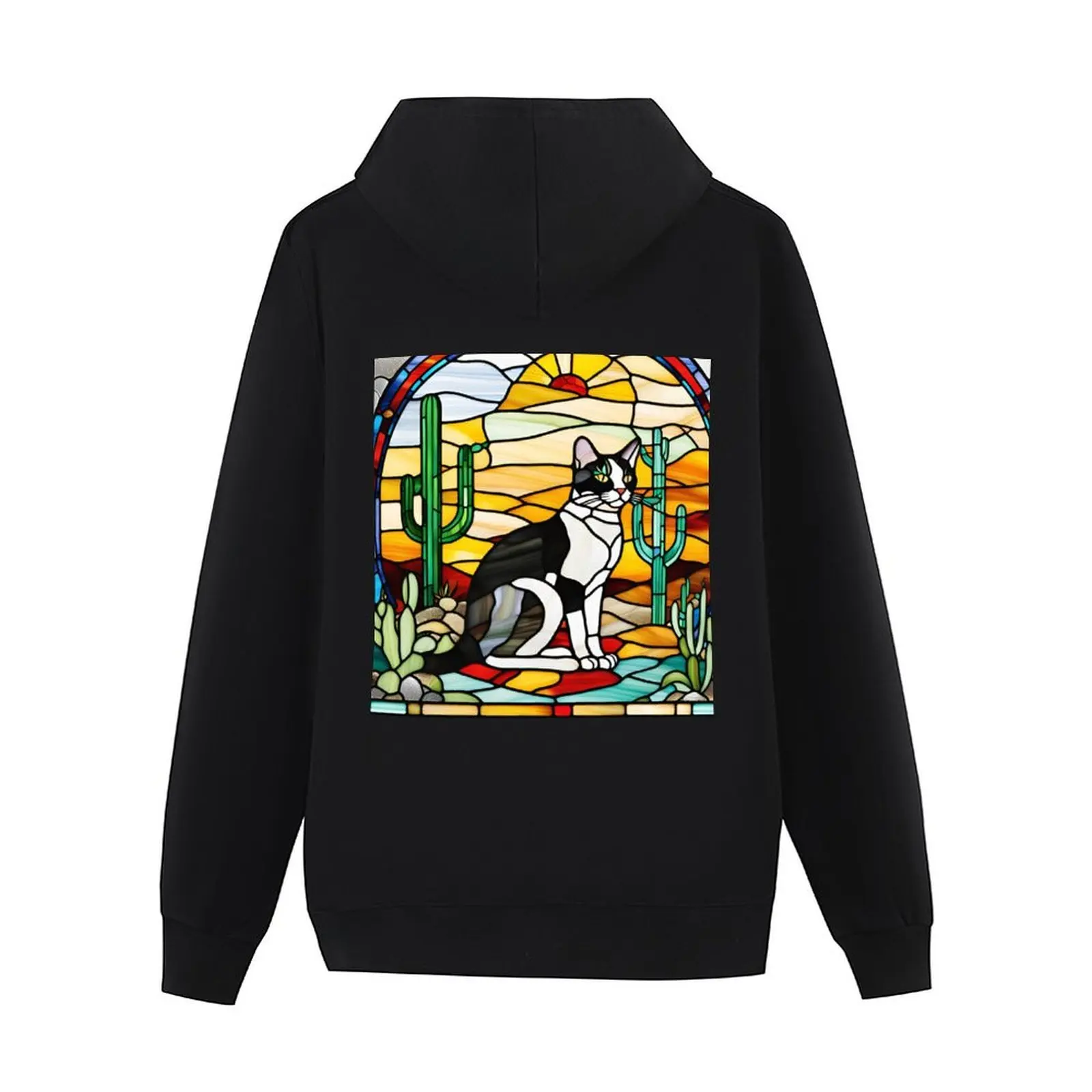Hoodie Kucing Lucu Pakaian Musim Gugur Korea Blus Sweater Musim Dingin Pria Hoodie Oversize Musim Gugur
