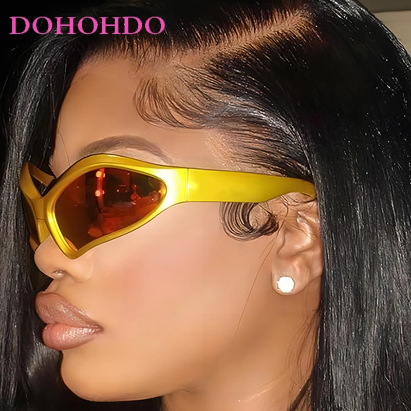 

Trendy Y2K Special-shaped Women Sunglasses Steampunk Brand Designer Goggles Men Outdoor Sports Cycling Windproof Goggles UV400