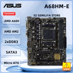 ASUS A68HM-E Motherboard Socket FM2 FM2+ AMD A68H 2×DDR3 PCI-E 3.0 USB3.0 Micro ATX support A8AD7600 Athlon X4 AD850X cpu