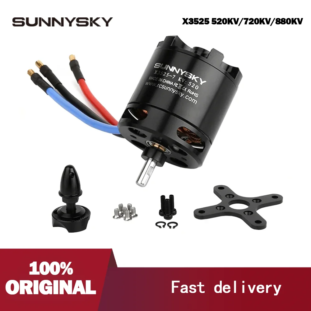 

SunnySky X3525 520KV/720KV/880KV X-series Brushless Motor 5.0mm Shaft For FPV Multicopter Quadcopter