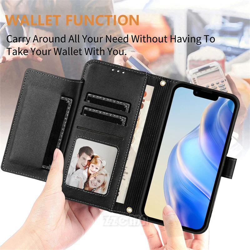 Zipper Wallet For Huawei Mate Pura 70 Pro Plus Mate 60 Pro+ P60 Art P50 P40 Case Flip Retro Style Leather Card Slots Stand Cover