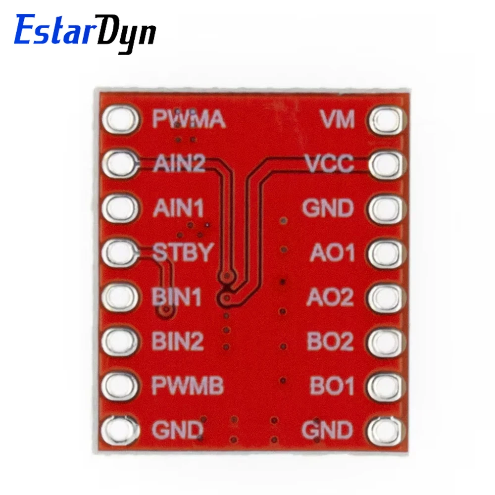 Estardyn TB6612FNG Dual Motor Driver Board 1.2A 3.2A Peak Dual H-Bridge PWM DC Motor Module 2.5-13.5V Standby
