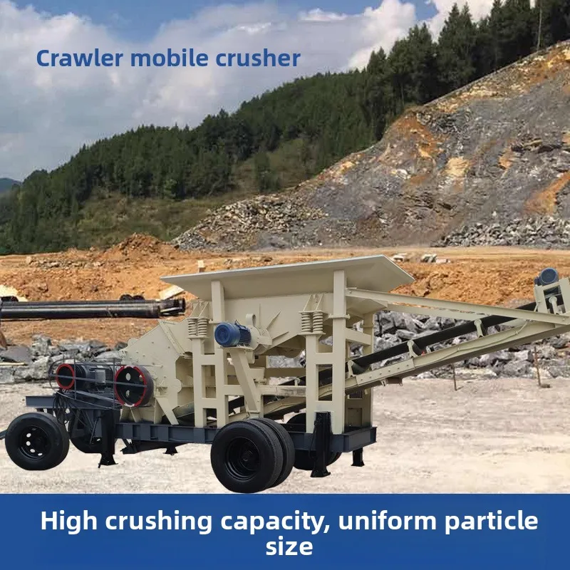 Mobile Crushing Sand-Making Machine, Large Jaw Crush, Complete Set Of Gravel, Coal Gangue, And Construction Waste Hamm