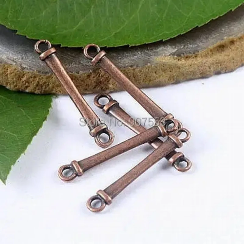 60pcs 21MM Antiqued Copper Tone Bar Technics Link Connectors H1938 Beads for Jewelry Making