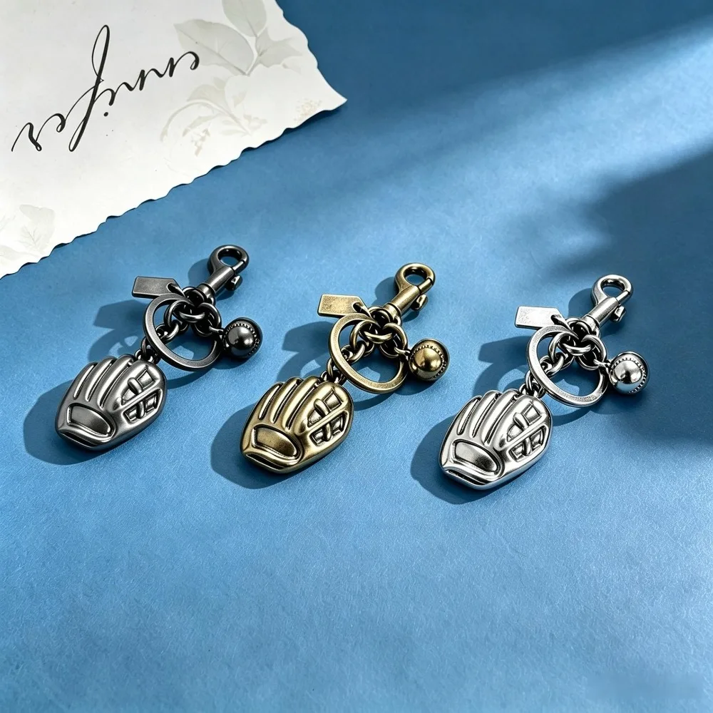 Baseball Glove Keychain Alloy Baseball Glove And Ball Bag Charm For Backpack Purse Sports Bag Baseball Fans Players And Coaches