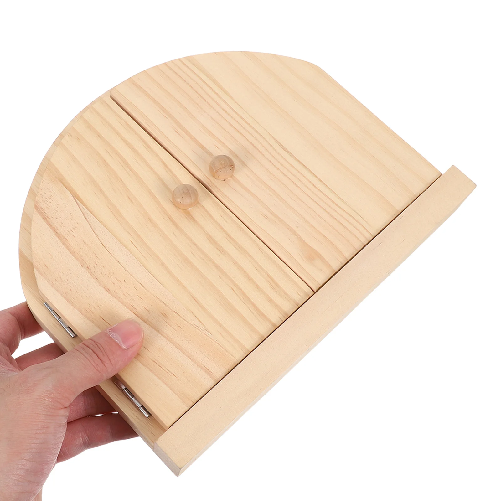 

Wooden Fairy Outlet .5X18.8X3Cm Khaki Natural Wood Door Shape Decorative Wall Plate Light Switch Safety Cover Dust