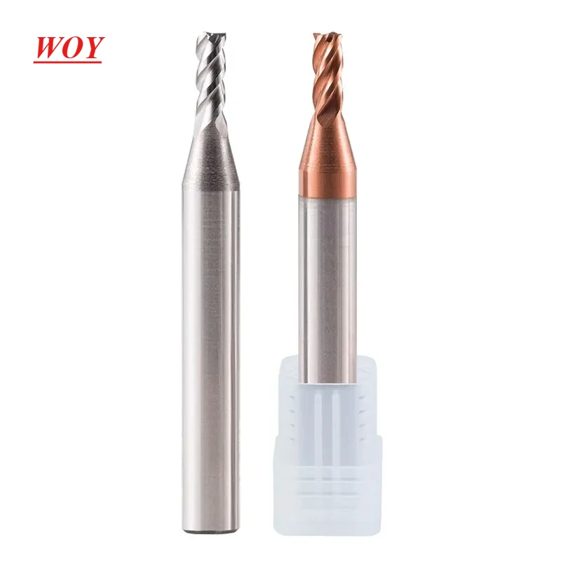 

WOY HRC60 3/4-Flute CNC Machining Tools 1.0-5.0mm 6-Shank Milling Cutter Tungsten Steel Carbide 75mm-100mm Extended Endmills