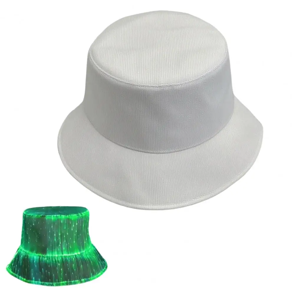 

Festival Light-up Headwear Glow Party Hat Glowing Led Fisherman Hat for Raves Festivals Neon Bucket Cap with 7 Colors for Edm