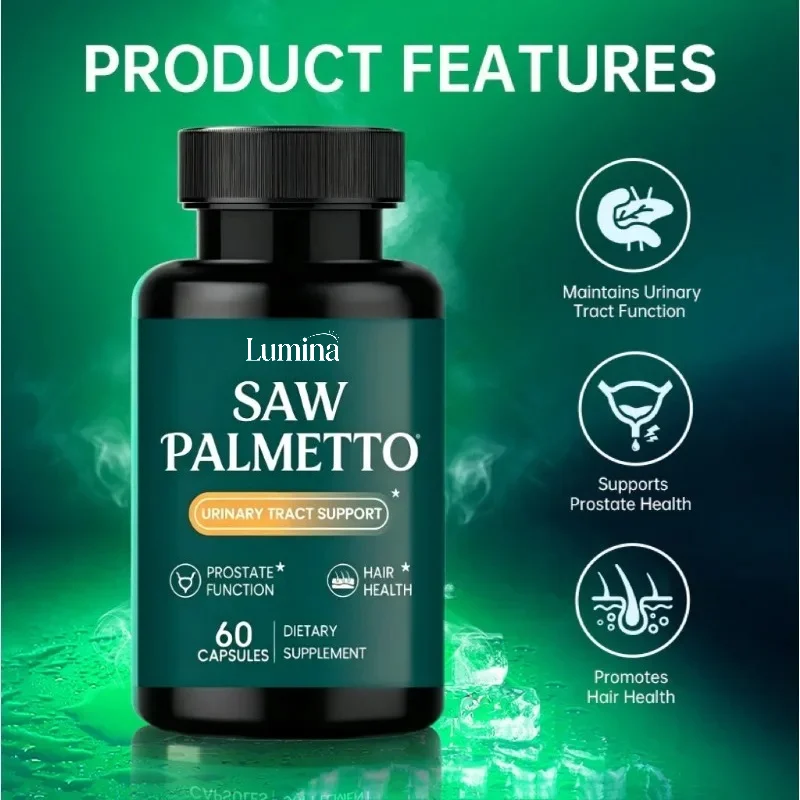 Saw Palm Supplement - Urology, Prostate, Hair Health Support 60 Capsules