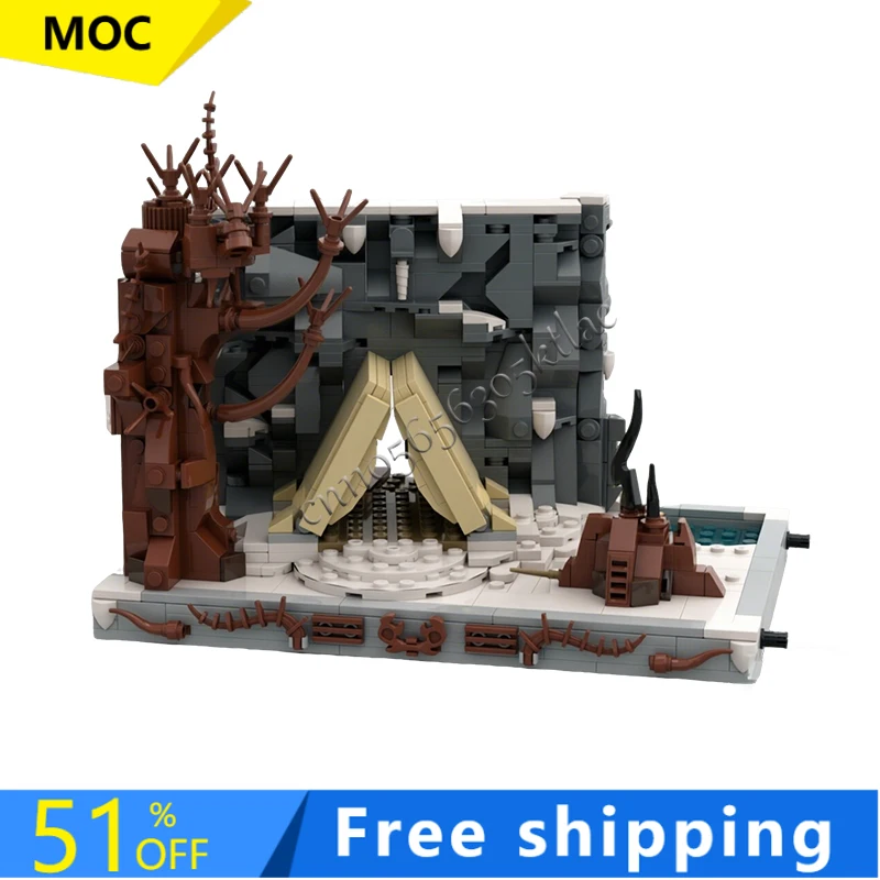 911PCS MOC Famous Movie Scene Series Destroy the Pendant Model Building Blocks DIY Assembly Bricks Toy For Kid Christmas Gifts