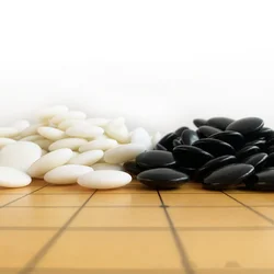 360Pcs Go Game Stones Set Double Convex Melamine Chess Pieces Black White Stones Go Chess Playing Pieces Chinese Strategy Go