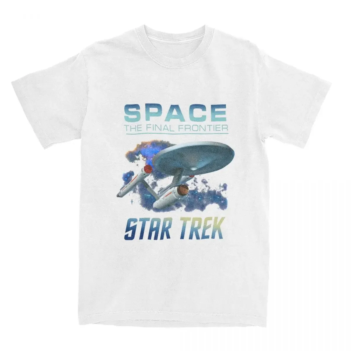 Star Treks The Final Frontier Enterprise Pure Cotton Casual Round Collar Clothing Summer lnformal heavyweight Hot sale outfits