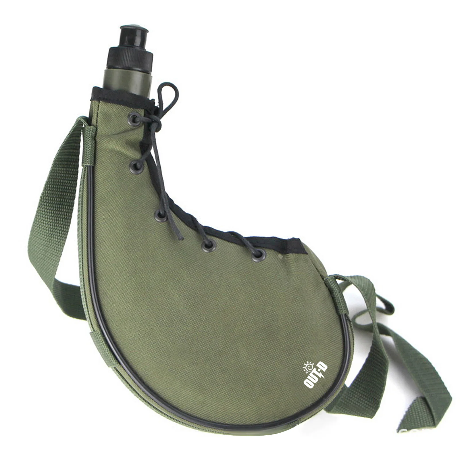 Outdoor waterfles 800 ml waterkoker sportflessen met schouderriem voor wandelen backpacken waterfles voor backpacken