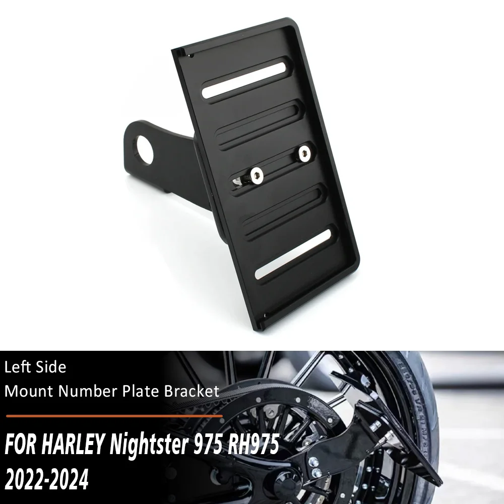 

For Harley Nightster 975 RH 975 RH975 2022 2023 2024 Motorcycle Bracket Support Frame Side Mounting License Number Plate Holder