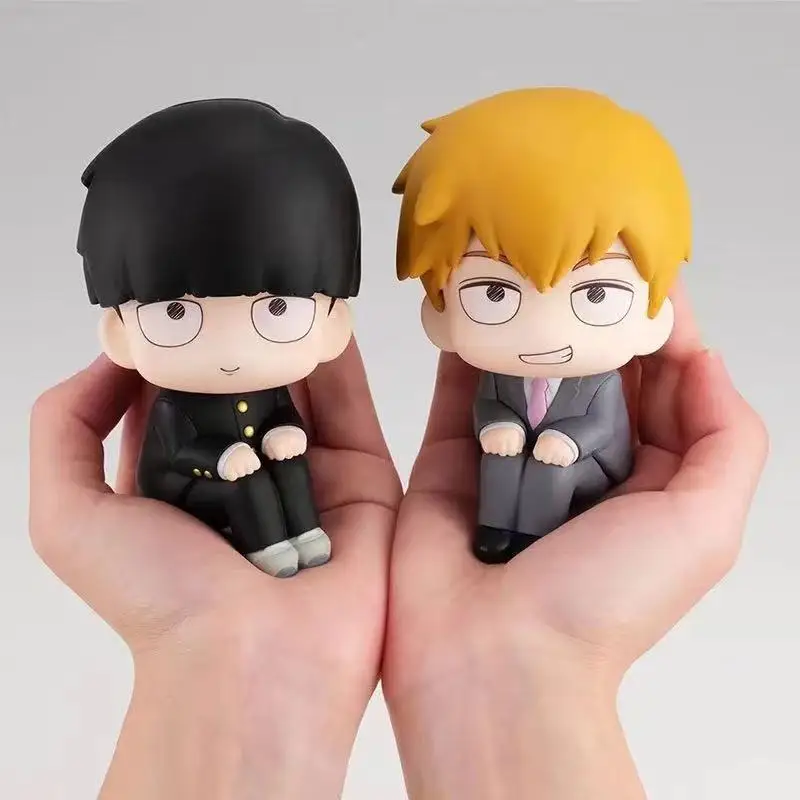 Anime Mob Psycho Kawaii Q-Version Figur sitzen Puppe Teruki Hanazawa Figuren PVC-Modell Desktop-Ornamente Kinder Spielzeug Geschenke