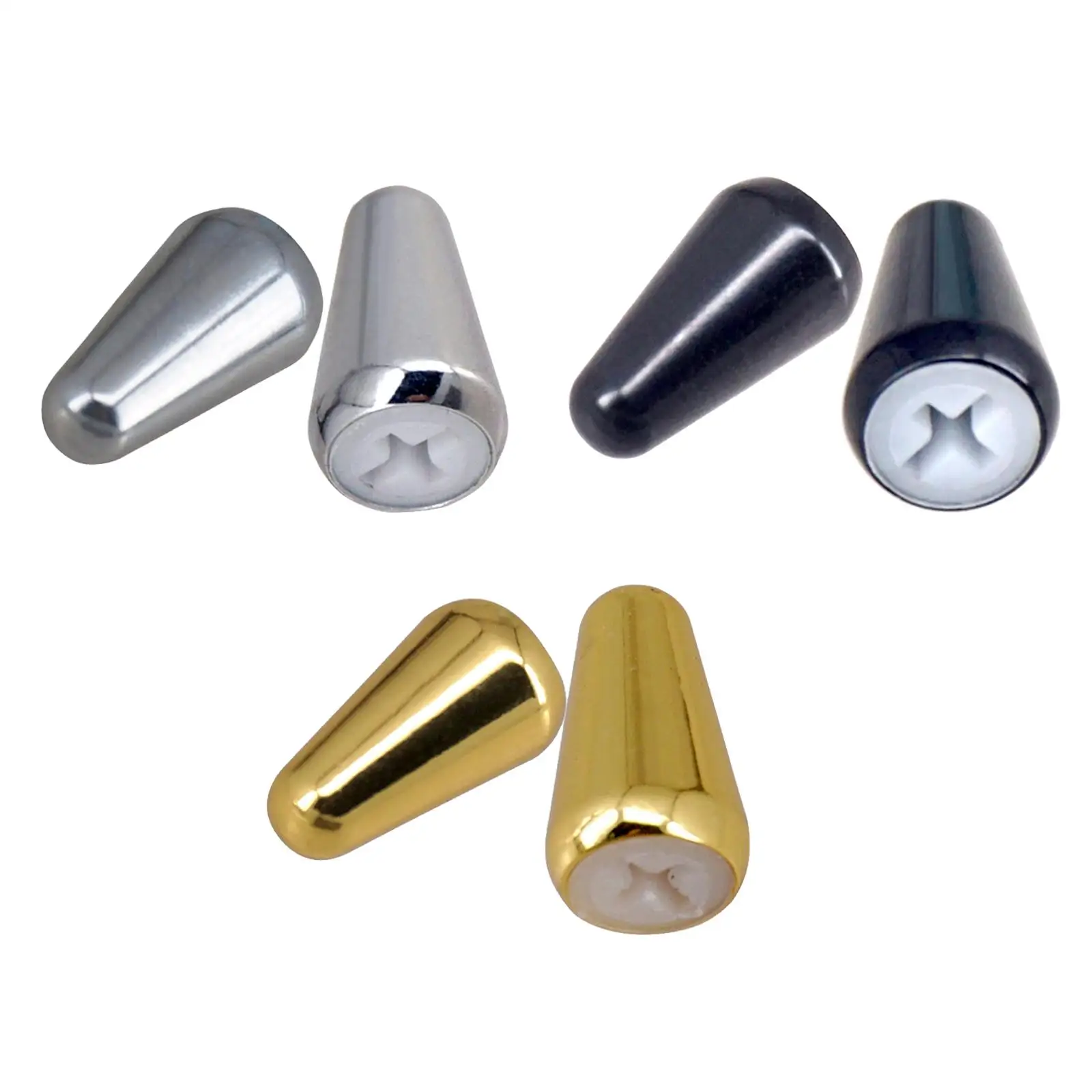 Toggle Knob Brass PP Guitar Switch Tip Cap Electric Guitar Pickup Selector Three Way Replacement for Rocker Switch