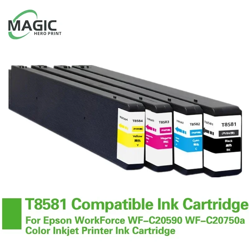 T8581 T8582 T8583 T8584 Ink Cartridge Compatible For Epson WorkForce WF-C20590 WF-C20750a Color Inkjet Printer Ink Cartridge