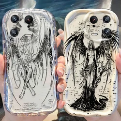 Retro Punk Angel Phone Case for Xiaomi Mi 14 13 12 Pro 11 Lite 11i 5G POCO X6 X5 X4 X3 NFC GT F6 F5 F4 F3 M4 M3 Shockproof Cover