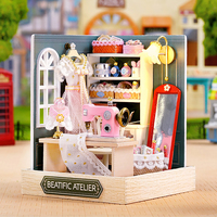Mini Miniature Doll House DIY Small House Kit Making Room Toys Home Bedroom Decorations With Furniture Children Birthday Gifts