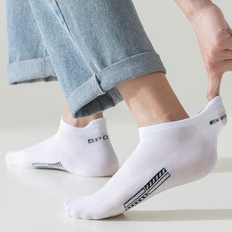 5 Pairs of Ultra Comfy Unisex Crew Socks Breathable Sweat-Absorbing Anti-Odor Elastic Men Sock Fashion High Quality Sports Sox