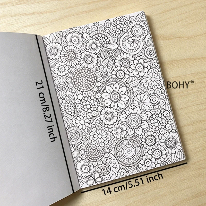 1 Healing Hand Drawn Coloring Book, Containing 24 Pages, It Provides Stress Relief in The Office, Heartwarming Gifts for Holiday