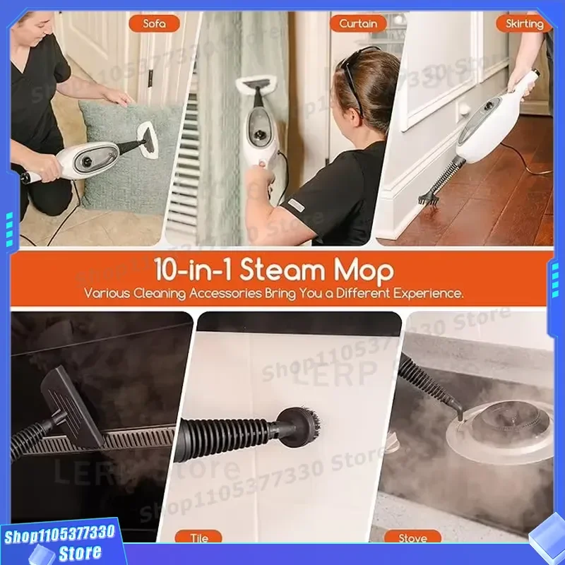 2024 Multifunctional Steam Mop High Pressure Temperature Control Vacuum Extraction Engine Spray Regulator Injection Cleaner