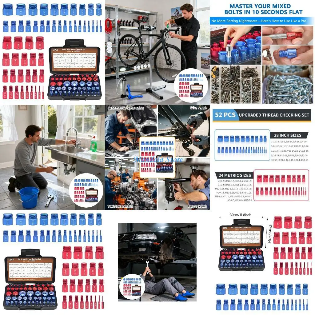 

U2JC SAE Measure Thread Inspector 52PCS For Automotive Heavy Machinery Screw Inspection Equipment