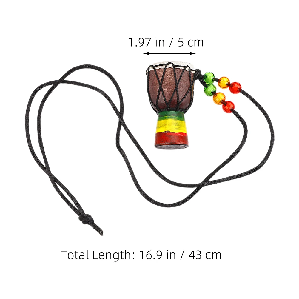 

Classic Djembe Pendant Mini Hand Drum Hanging Ornament Gift Supplies for Baby Shower Birthday Party Favor African Drum Necklace
