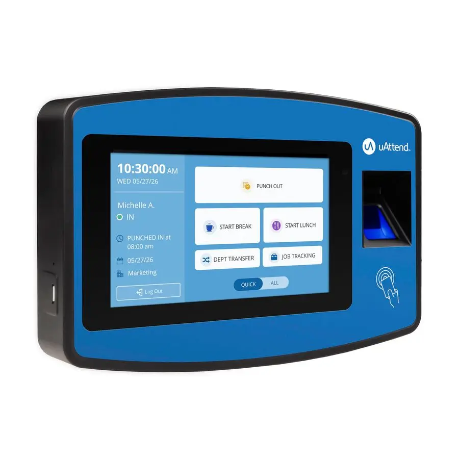 NX2500 بصمة الإصبع البيومترية، RFID، PIN Time Clock لنظام الحضور على CloudBased للأعمال الصغيرة مع Integrra Payroll الاختياري #2