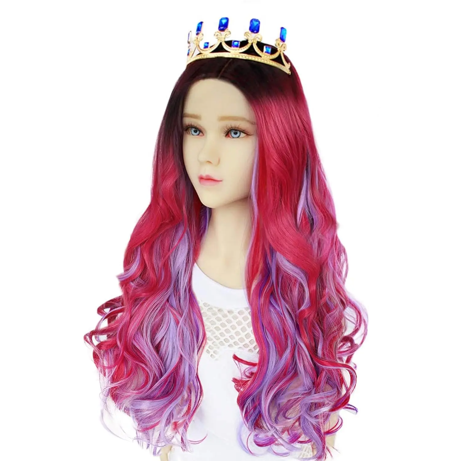 Movie Descendants 3 Evie Anime Cosplay Wig Halloween Carnival Party Cosplay Costume For Women Girl Gift Mal Audrey COS Costumes