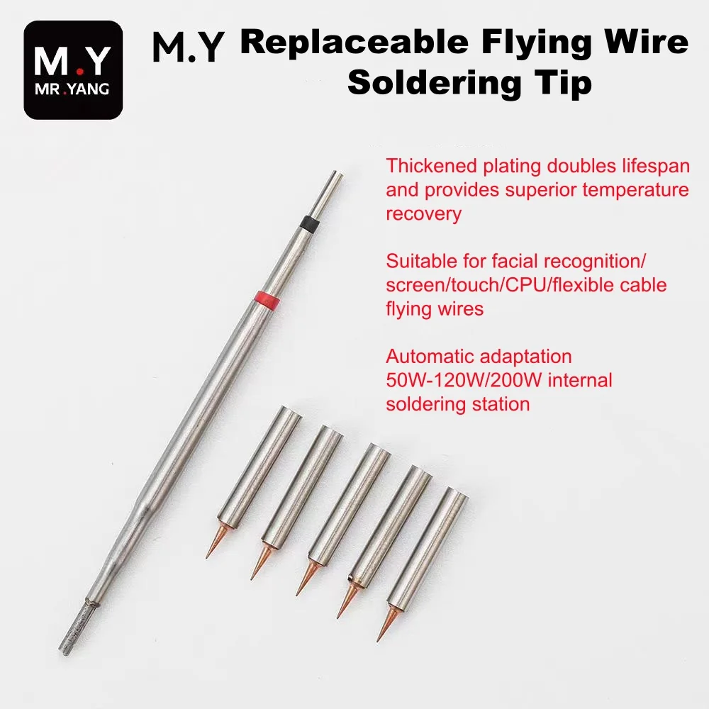 M.Y MY-K03 MY-K05 Replaceable Fly Wire Soldering Iron Tips for Mobile Phone Repair CPU Touch Screen Fly Wire Soldering Repair