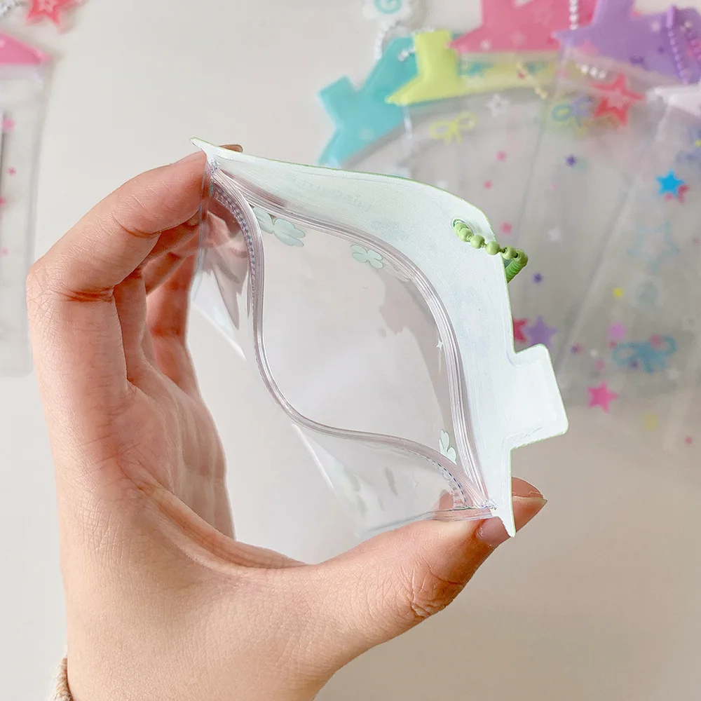 MINKYS Kawaii House Shape 3 inch Kpop Photocard Holder Photo Card Holder Bag Pendant School Stationery view 6