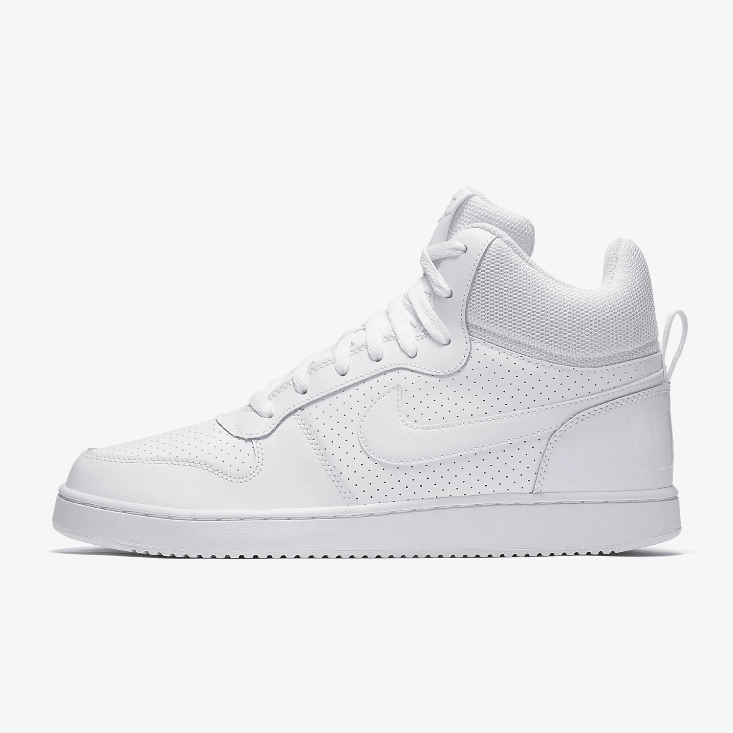 Nike genuine COURT BOROUGH MID Men's Pure White High-Top Casual Sneakers 838938-111