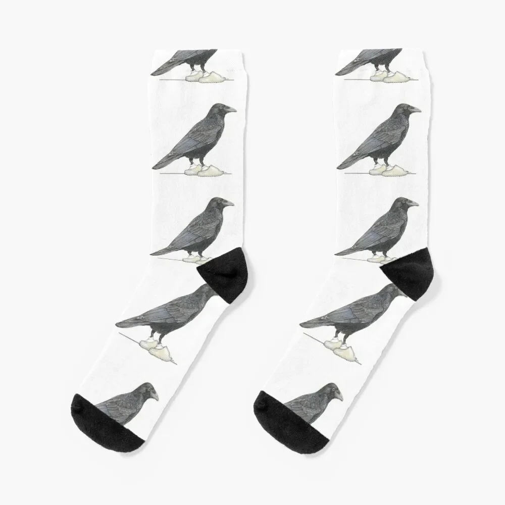 

Crow in Slides Socks valentine gift ideas christmass gift Socks Male Women's