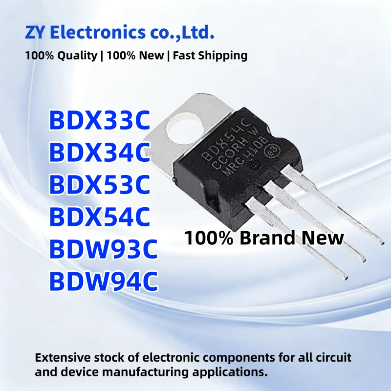 10PCS/ BDW94C BDW93C BDX54C BDX34C BDX33C BDX53C TO-220 Power Transistor Brand New In Stock