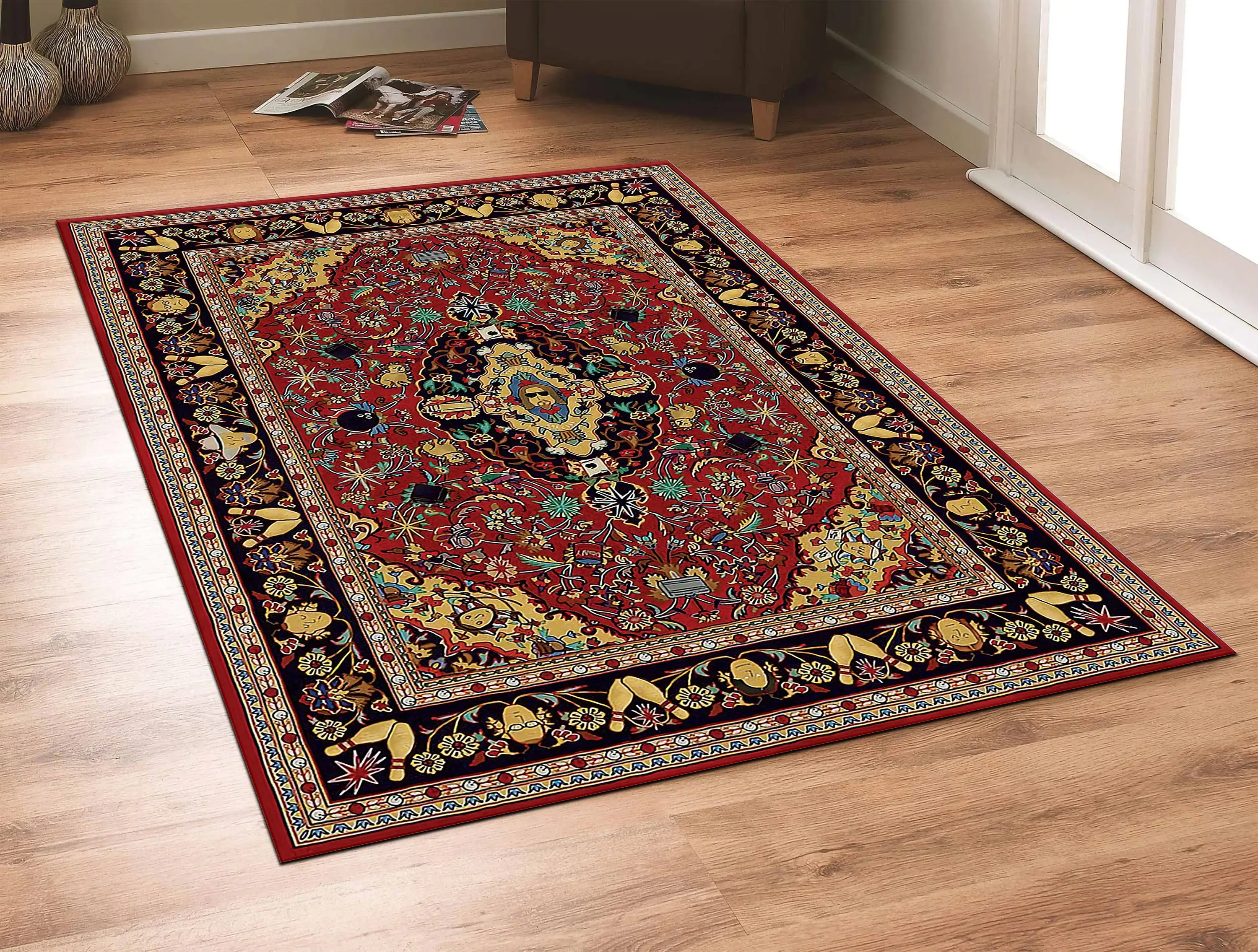 بساط أرضيات فيلم رائع كبير Lebowski ، ديكور غرفة النوم الشعبية ، بساط المنطقة الحديثة ، غرفة المعيشة ، الكبيرة