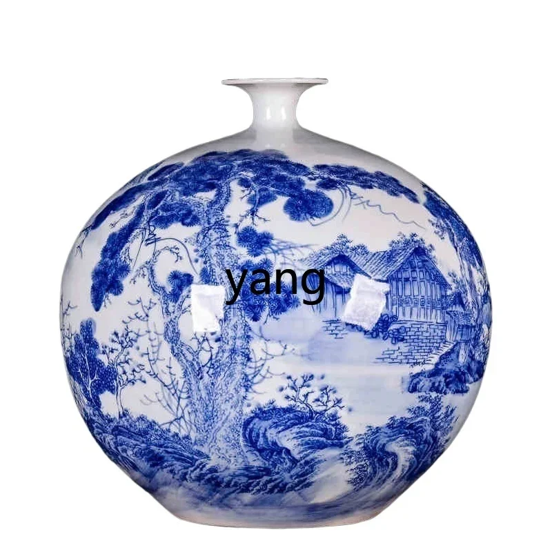 LTT ceramic vase peony hand-painted rich spring new house living room hotel jewelry ornament