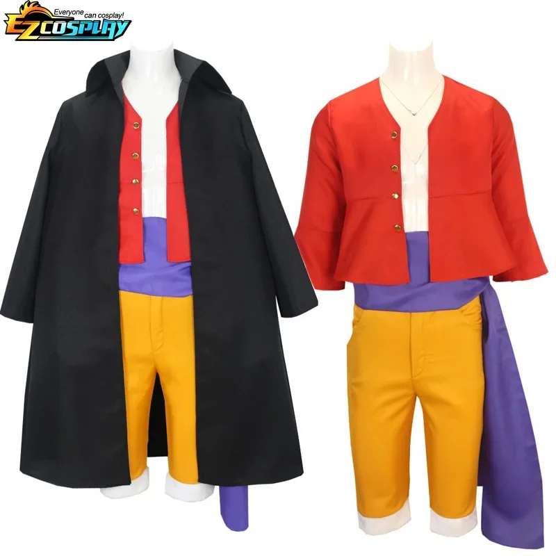 Monkey D. Costume Rufy per uomo Rufy Cosplay Trench Coat Wano Country Abiti per uomo Festa di Halloween Set completo