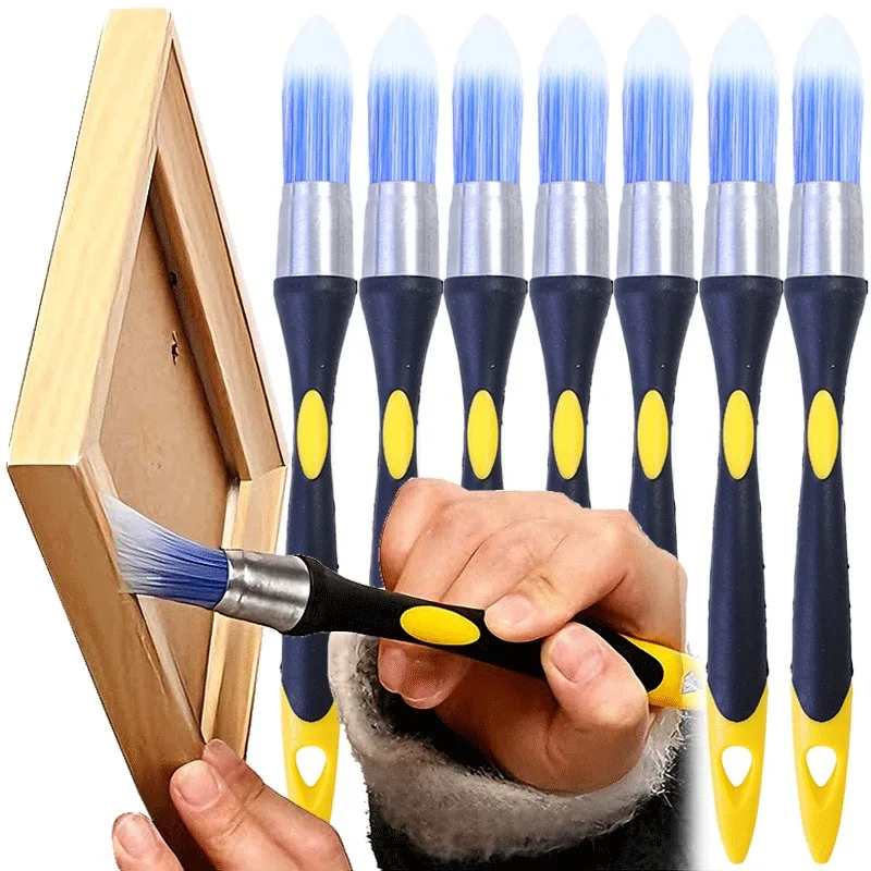 

5/1 шт. кисть для кромок, нейлоновая щетина, гладкие картины, 15/18 мм, точные 2 цвета, конические, без полос, профессиональные инструменты для домашнего декора «сделай сам»