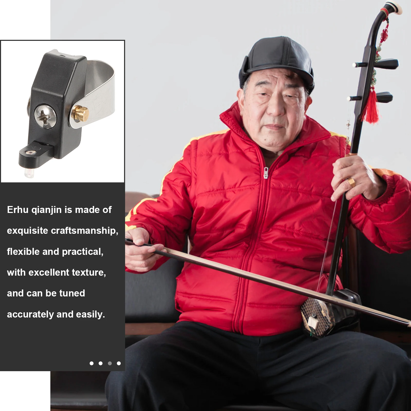 

Adjustable Qianjin Professional Metal String Tuners Fine Tuning Tool Premium Stainless Steel Abs Durable Erhu Parts Replacement