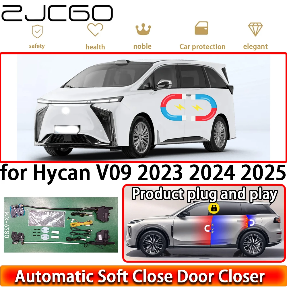 

ZJCGO for Hycan V09 2023 2024 2025 OEM Soft Close Door Kit Power Closing Latch System Auto Pull Door Easy Close Plug & Play