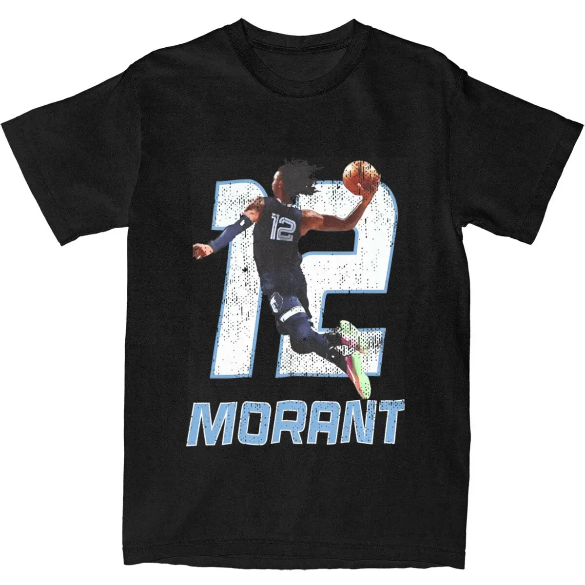 Camiseta para hombre Ja Morant 12, camisetas de moda para jugador de baloncesto, camiseta de verano, ropa de algodón estampada impresionante, regalo de cumpleaños