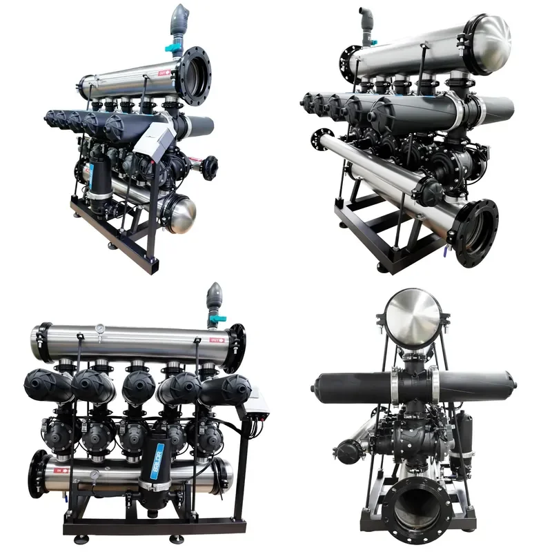for Automatic 4 Inch 5 Station Water Filter New Model Irrigation Filtration System High Flow Purifier for Garden Farm Use