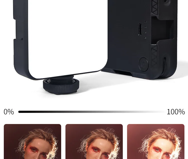 Soonpho W64ミニledライトポータブル2色ledビデオ写真照明selfieライブvlog強化記入lightphones videの