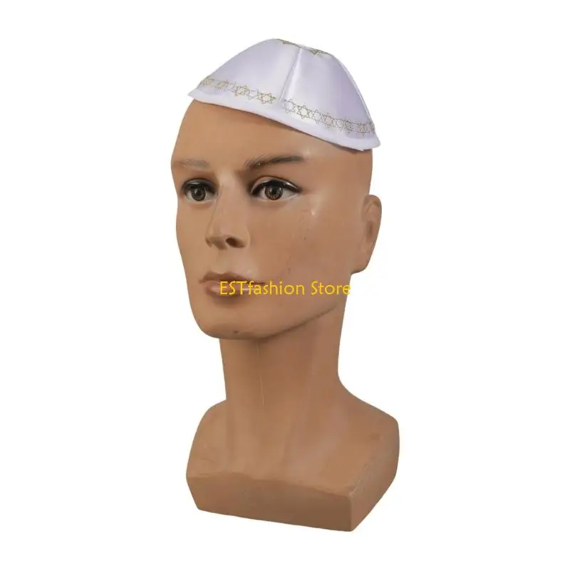 Y5GC Traditional Yarmulke Head Covering Round Kippah Hat For Synagogue Ceremonies
