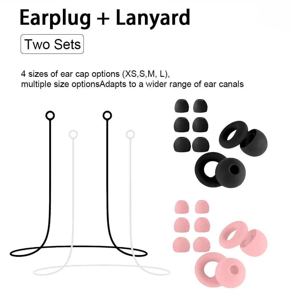 Soft Silicone Ear Plugs with Lanyard High Efficiency Noise Reduction Sound Filtering Comfortable Waterproof Ear Protection