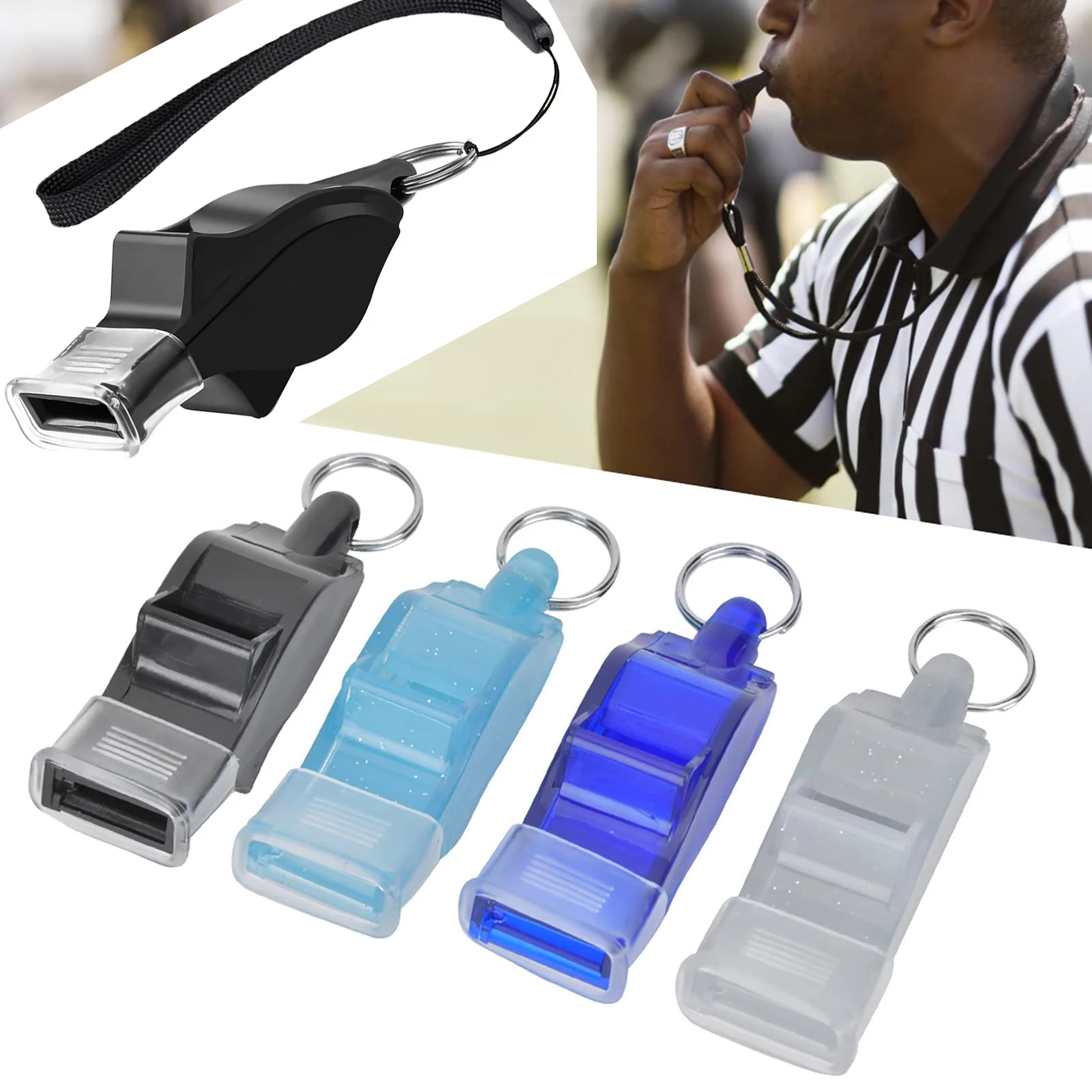 Professional Referee Whistle Dolphin Whistle No Blocking with Storage Box for Training Basketball Coach Football Rescue Whistle
