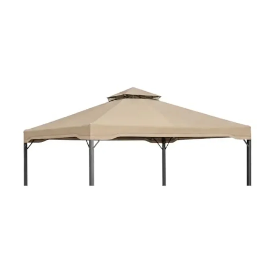 Reinforced RipLock 350 Replacement  Top Cover for Bergamo Sonoma 10' x 10' Gazebo Models X1405030 X4405030 in Charcoal with UV