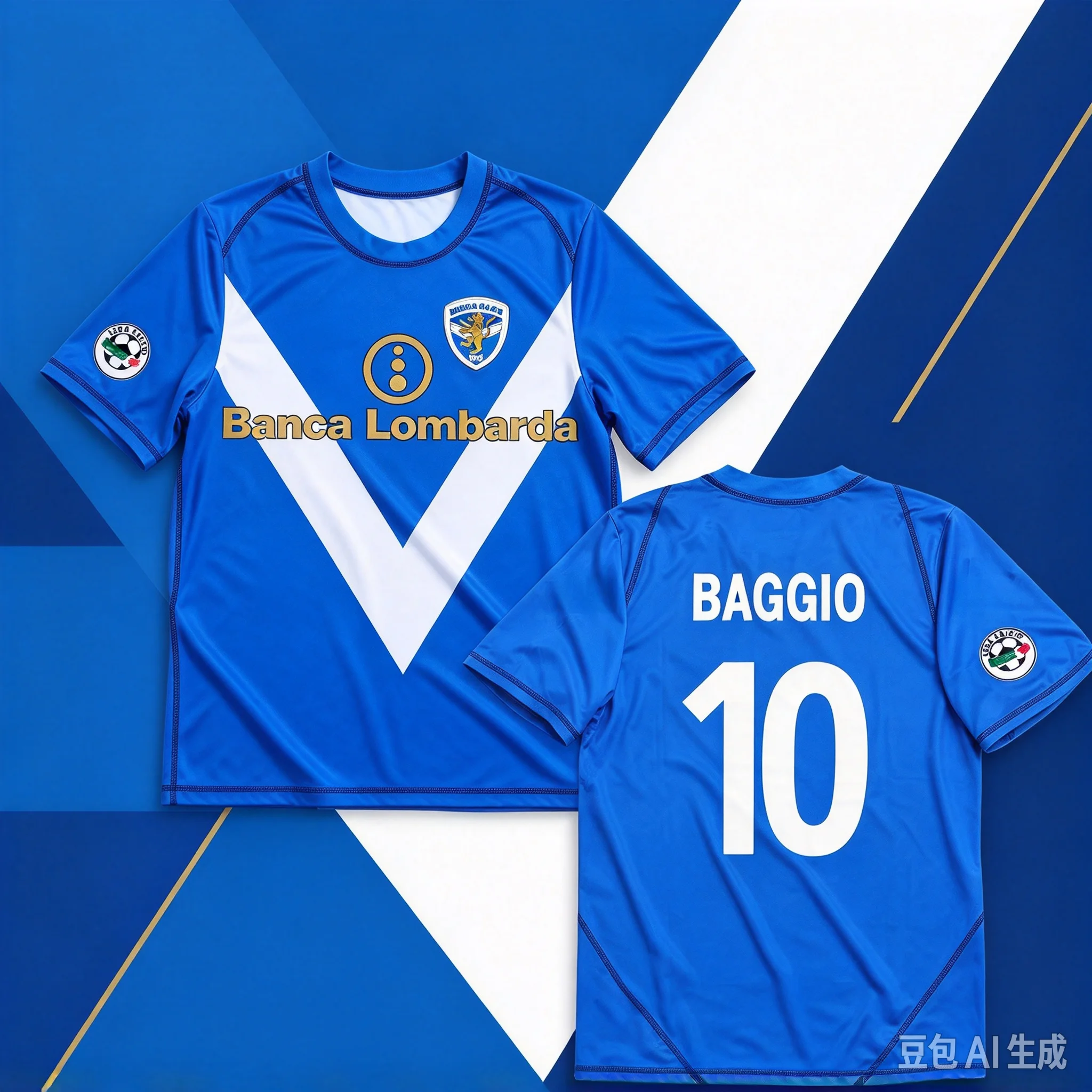 2003/04 Brescia Baggio 10# Unisex Retro Football Jersey Shirt, 3D Print Mesh Ventilation Quick-dry Jersey Shirt, Fan Gifts