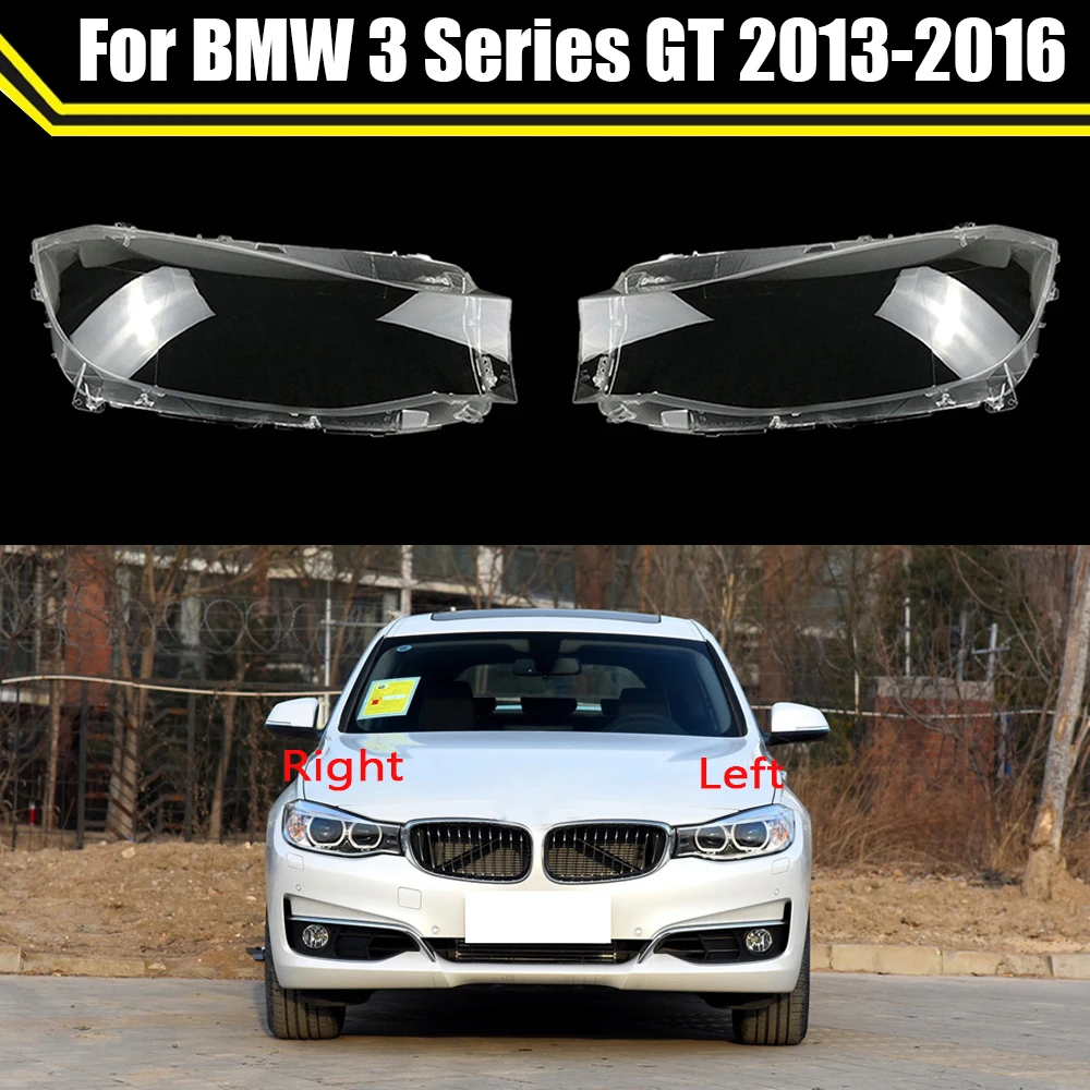 For BMW 3 Series GT F34 2013 2014 2015 2016 Headlight Lens Cover Transparent Mask Lampshade Headlamp Shell Clear Lampcover